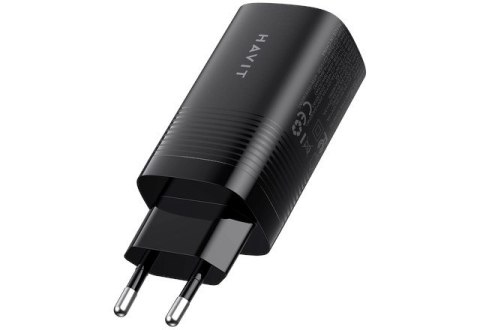 Ładowarka Havit UC20 EU USB-C+USB-C+USB-A (czarny) Ładowarka Havit UC20 EU USB-C+USB-C+USB-A (czarny)
