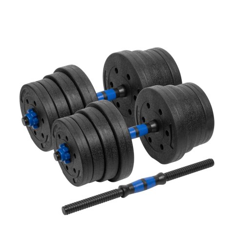 Hantle bitumiczne regulowane z łącznikiem 2x15kg REBEL ACTIVE Hantle bitumiczne regulowane z łącznikiem 2x15kg REBEL ACTIVE
