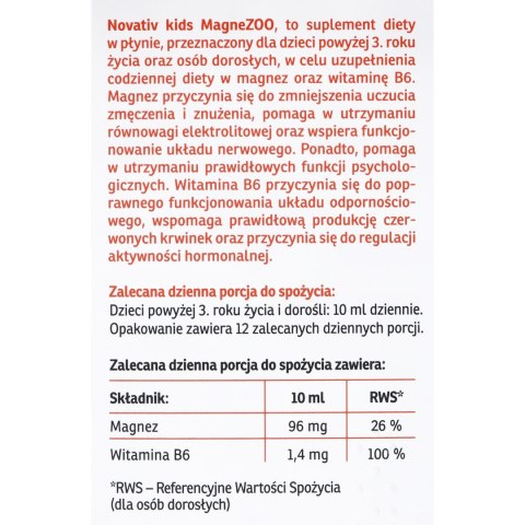 Novativ Kids Magnezoo płyn pomarańczowy 120ml