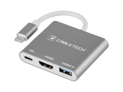 Złącze adapter Cabletech wtyk Typu C - gniazda USB 3.0 HDMI 2.0 Typu C Złącze adapter Cabletech wtyk Typu C - gniazda USB 3.0 HDMI 2.0 Typu C
