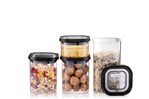 Zestaw 4 szklanych pojemników GEFU PANTRY G-12806 Zestaw 4 szklanych pojemników GEFU PANTRY G-12806