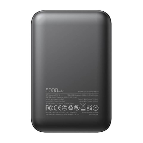 Powerbank Joyroom JR-PBF13; 2.4A LED, 5000mAh (czarny) Powerbank Joyroom JR-PBF13; 2.4A LED, 5000mAh (czarny)