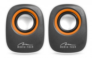IBO - GŁOŚNIKI STEREO ZASILANE Z PORTU USB, RMS 6W, REGULACJA GŁOŚNOSCI, BIAŁE