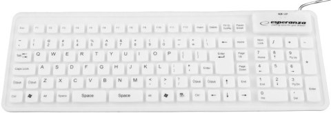 KLAWIATURA SILIKONOWA EK126W USB/OTG WODOODPORNA BIAŁA KLAWIATURA SILIKONOWA EK126W USB/OTG WODOODPORNA BIAŁA
