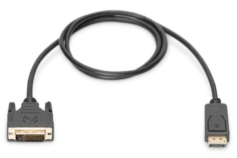 Kabel adapter Displayport z zatrzaskiem 1080p 60Hz FHD Typ DP/DVI-D (24+1) M/M czarny 2m Kabel adapter Displayport z zatrzaskiem 1080p 60Hz FHD Typ DP/DVI-D (24+1) M/M czarny 2m