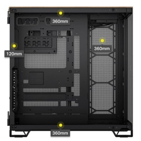 Obudowa CORSAIR Geh Midi 6500X (Tempered Glass) Black/Walnut Wood Obudowa CORSAIR Geh Midi 6500X (Tempered Glass) Black/Walnut Wood