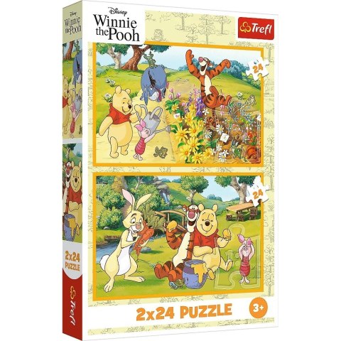 Puzzle 2x24 elementy Kubuś Puchatek Dzień w ogrodzie Puzzle 2x24 elementy Kubuś Puchatek Dzień w ogrodzie