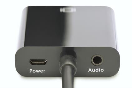 Konwerter/adapter audio-video HDMI do VGA, 1080p FHD, z audio 3.5mm MiniJack Konwerter/adapter audio-video HDMI do VGA, 1080p FHD, z audio 3.5mm MiniJack