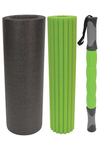 Schildkröt Fitness 3 in 1 Massage Roller Set Czarny, Zielony Pianka 1 szt.