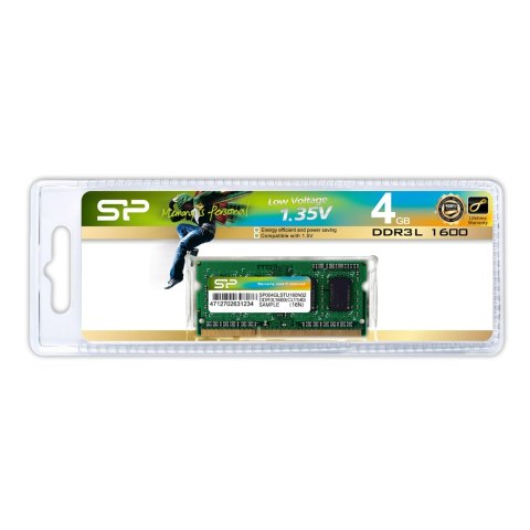 Pamięć RAM Silicon Power SODIMM DDR3 4GB (1x4GB) 1600MHz CL11 1.35V Low Voltage Pamięć RAM Silicon Power SODIMM DDR3 4GB (1x4GB) 1600MHz CL11 1.35V Low Voltage