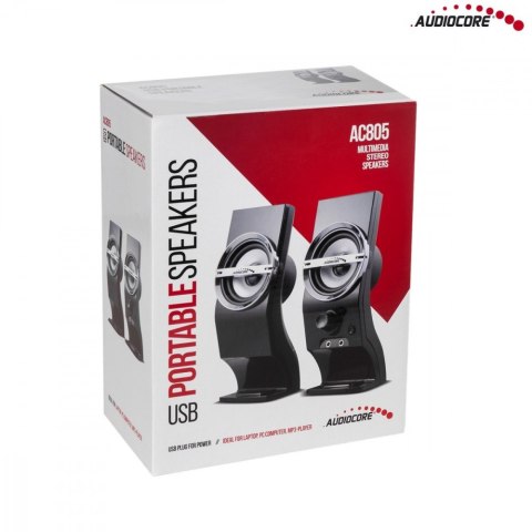 Głośniki komputerowe 6W AC805 USB Black Głośniki komputerowe 6W AC805 USB Black