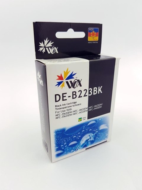 Tusz Wox Black Brother LC 223BK zamiennik LC223Bk (1700 stron A4 zgodnie z normą ISO/IEC 24711) Tusz Wox Black Brother LC 223BK zamiennik LC223Bk (1700 stron A4 zgodnie z normą ISO/IEC 24711)