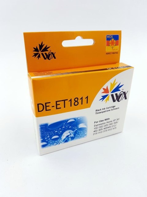 Tusz Wox Black EPSON T1811 zamiennik C13T18114010 Tusz Wox Black EPSON T1811 zamiennik C13T18114010