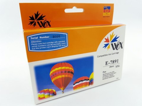 Tusz Wox Black Epson T7891 zamiennik C13T789140 Tusz Wox Black Epson T7891 zamiennik C13T789140