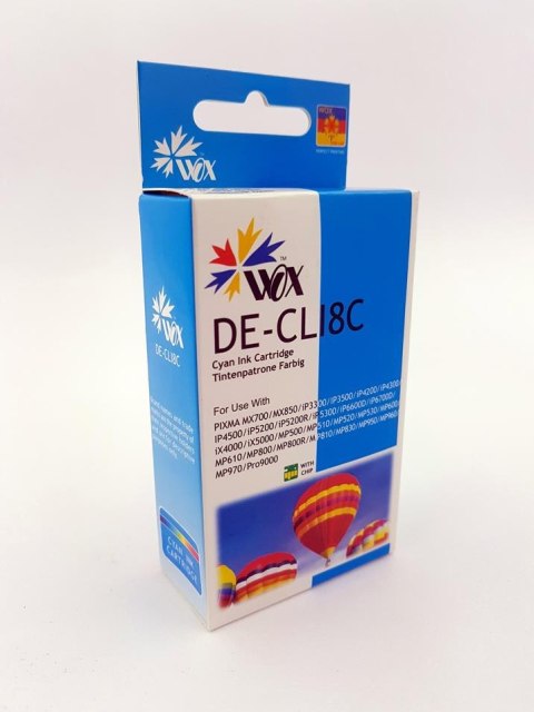 Tusz Wox Cyan Canon CLI 8C zamiennik CLI8C Tusz Wox Cyan Canon CLI 8C zamiennik CLI8C
