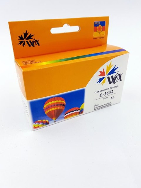 Tusz Wox Cyan EPSON T2632 (26XL) zamiennik C13T26324010 Tusz Wox Cyan EPSON T2632 (26XL) zamiennik C13T26324010