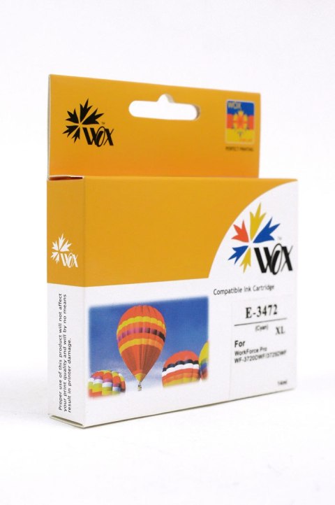 Tusz Wox Cyan Epson T3472 34XL zamiennik C13T34724010 Tusz Wox Cyan Epson T3472 34XL zamiennik C13T34724010