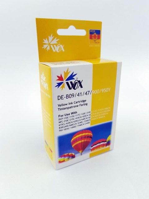 Tusz Wox Yellow BROTHER LC900Y zamiennik LC900Y Tusz Wox Yellow BROTHER LC900Y zamiennik LC900Y