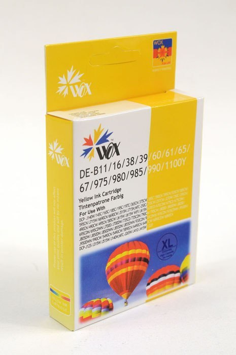 Tusz Wox Yellow BROTHER LC980Y/LC985Y/LC1100Y zamiennik LC-980Y / LC-985Y / LC-1100Y Tusz Wox Yellow BROTHER LC980Y/LC985Y/LC1100Y zamiennik LC-980Y / LC-985Y / LC-1100Y