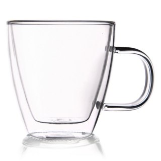 SZKLANKA TERMICZNA 180ml Z PODWÓJNĄ SCIANKĄ DO KAWY