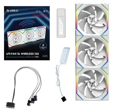 Lian Li UNI FAN SL Wireless 120 Reverse Blade Obudowa komputera Wentylator 12 cm Biały 3 szt. Lian Li UNI FAN SL Wireless 120 Reverse Blade Obudowa komputera Wentylator 12 cm Biały 3 szt.