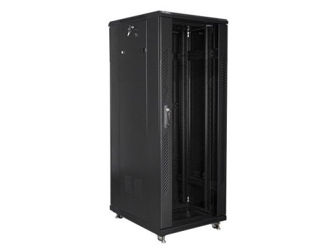 Szafa jednosekcyjna, zamykana na zamek Lanberg FF01-6832-12B (32U; 19'' / 600mm / 800 mm; stojąca; Pełne, Szklane; 800 kg; kolor Szafa jednosekcyjna, zamykana na zamek Lanberg FF01-6832-12B (32U; 19'' / 600mm / 800 mm; stojąca; Pełne, Szklane; 800 kg; kolor