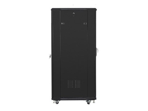 Szafa jednosekcyjna, zamykana na zamek Lanberg FF01-6832-12B (32U; 19'' / 600mm / 800 mm; stojąca; Pełne, Szklane; 800 kg; kolor Szafa jednosekcyjna, zamykana na zamek Lanberg FF01-6832-12B (32U; 19'' / 600mm / 800 mm; stojąca; Pełne, Szklane; 800 kg; kolor