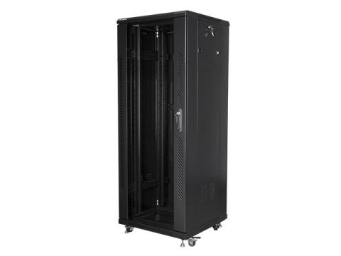 Szafy jednosekcyjna, zamykana na zamek Lanberg FF01-6632-12B (32U; 19'' / 600mm / 600 mm; stojąca; Pełne, Szklane; 800 kg; kolor Szafy jednosekcyjna, zamykana na zamek Lanberg FF01-6632-12B (32U; 19'' / 600mm / 600 mm; stojąca; Pełne, Szklane; 800 kg; kolor