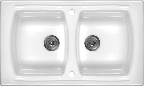 Zlewozmywak ceramiczny 2-komorowy ZCL_620N 5908212037836 Zlewozmywak ceramiczny 2-komorowy ZCL_620N 5908212037836