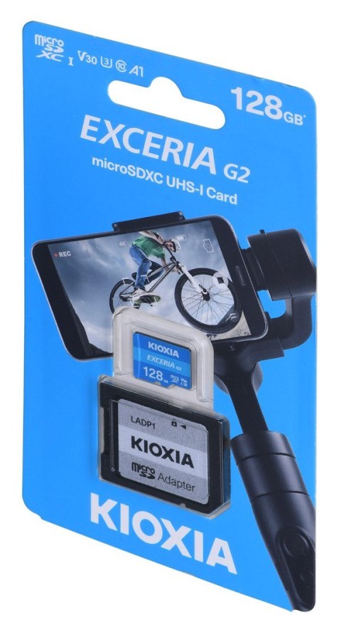 KIOXIA 128GB microSD KIOXIA Exceria (gen 2) UHS I U3 V30 with adapter KIOXIA 128GB microSD KIOXIA Exceria (gen 2) UHS I U3 V30 with adapter