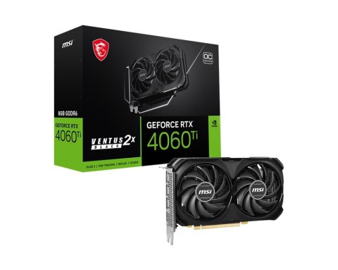 Karta graficzna GeForce RTX 4060 Ti Ventus 2X Black OC 8GB GDDRX6 128bit Karta graficzna GeForce RTX 4060 Ti Ventus 2X Black OC 8GB GDDRX6 128bit