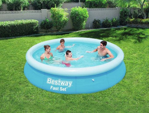 Bestway Fast Set 57273 basen zewnętrzny naziemny Basen nadmuchiwany W kształcie okręgu 5377 l Niebieski Bestway Fast Set 57273 basen zewnętrzny naziemny Basen nadmuchiwany W kształcie okręgu 5377 l Niebieski