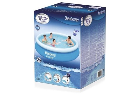 Bestway Fast Set 57273 basen zewnętrzny naziemny Basen nadmuchiwany W kształcie okręgu 5377 l Niebieski Bestway Fast Set 57273 basen zewnętrzny naziemny Basen nadmuchiwany W kształcie okręgu 5377 l Niebieski