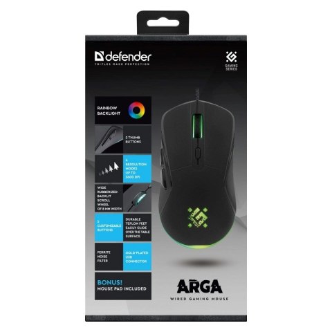 DEFENDER MYSZ GM-049 ARGA OPTIC 3200dpi 6P DEFENDER MYSZ GM-049 ARGA OPTIC 3200dpi 6P