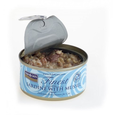 Fish4Cats Finest Sardynka z Omułkiem Zielonym 70g Fish4Cats Finest Sardynka z Omułkiem Zielonym 70g