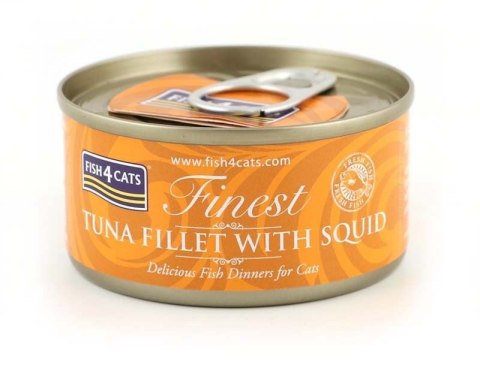 Fish4Cats Finest filet Tuńczyk z Kałamarnicami 70g Fish4Cats Finest filet Tuńczyk z Kałamarnicami 70g