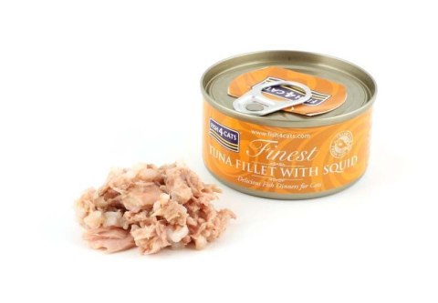 Fish4Cats Finest filet Tuńczyk z Kałamarnicami 70g Fish4Cats Finest filet Tuńczyk z Kałamarnicami 70g
