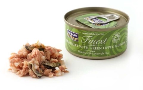 Fish4Cats Finest filet z Tuńczyka z omułkiem 70g Fish4Cats Finest filet z Tuńczyka z omułkiem 70g