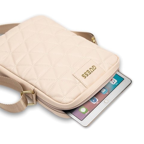 Guess Quilted Tablet Bag - Torba na notebooka / tablet 10" (różowy) Guess Quilted Tablet Bag - Torba na notebooka / tablet 10" (różowy)