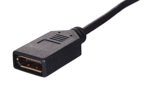 Adapter Lanberg AD-0003-BK (Mini DisplayPort M - DisplayPort F; 0,10m; kolor czarny) Adapter Lanberg AD-0003-BK (Mini DisplayPort M - DisplayPort F; 0,10m; kolor czarny)