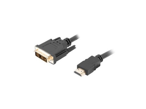 Kabel Lanberg CA-HDDV-10CC-0030-BK (HDMI M - DVI-D (18+1) M; 3m; kolor czarny) Kabel Lanberg CA-HDDV-10CC-0030-BK (HDMI M - DVI-D (18+1) M; 3m; kolor czarny)