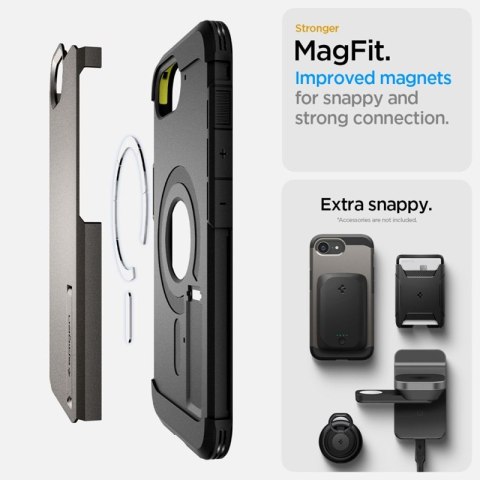 Spigen Tough Armor Mag MagSafe - Etui do iPhone 16e (Gunmetal)