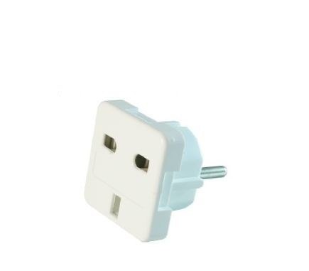 Adapter GEMBIRD A-AC-UKEU-001 (Angielski F - PL (10A) M; kolor biały) Adapter GEMBIRD A-AC-UKEU-001 (Angielski F - PL (10A) M; kolor biały)