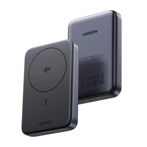 Powerbank magnetyczny 10000mAh Ugreen PB761, Qi2, 30W, Magsafe + kabel USB-C (czarny) Powerbank magnetyczny 10000mAh Ugreen PB761, Qi2, 30W, Magsafe + kabel USB-C (czarny)
