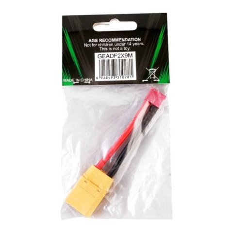 Adapter Gens ace Deans(T) żeński do XT90 męskiego , AWG#12 60mm Adapter Gens ace Deans(T) żeński do XT90 męskiego , AWG#12 60mm