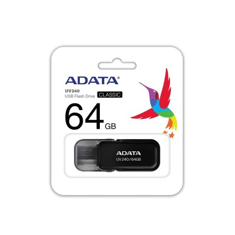 Pendrive ADATA UV240 AUV240-64G-RBK (64GB; USB 2.0; kolor czarny) Pendrive ADATA UV240 AUV240-64G-RBK (64GB; USB 2.0; kolor czarny)