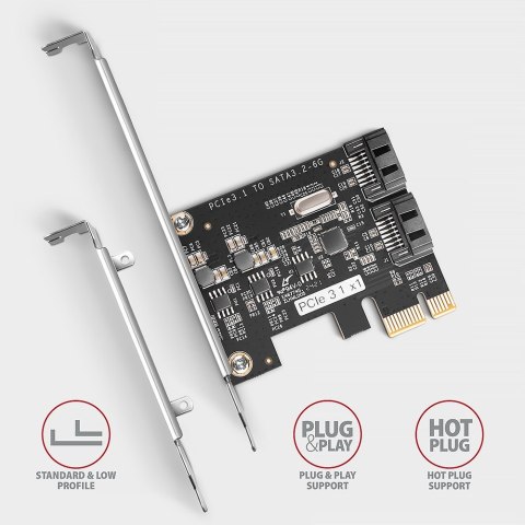 Axagon PCES-SJ2 adapter Wewnętrzny SATA