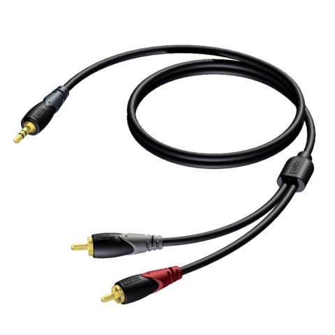 PROCAB CLA711/15 kabel audio 15 m 3.5mm 2 x RCA Czarny, Szary, Czerwony PROCAB CLA711/15 kabel audio 15 m 3.5mm 2 x RCA Czarny, Szary, Czerwony
