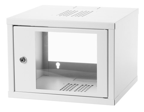 Szafka wisząca 19'' 4U 568x400 drzwi szklane RAL7035 Szafka wisząca 19'' 4U 568x400 drzwi szklane RAL7035
