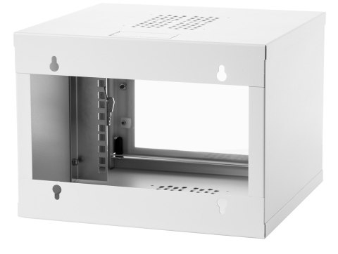 Szafka wisząca 19'' 4U 568x400 drzwi szklane RAL7035 Szafka wisząca 19'' 4U 568x400 drzwi szklane RAL7035